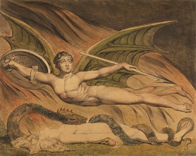 Satana Esultante su Eva da William Blake